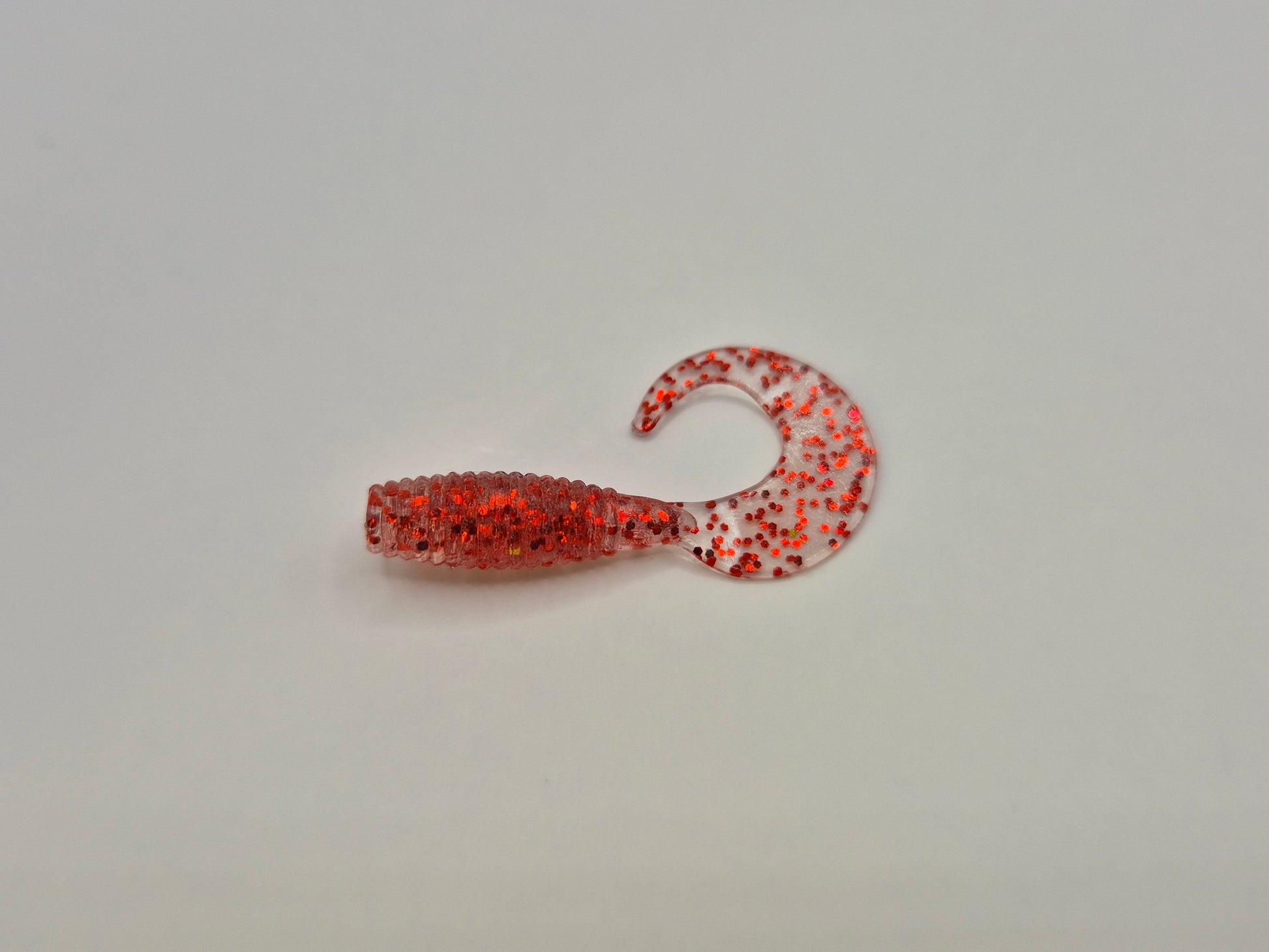 Hälsingemyskans minijigg röd glitter till mormyska 5mm