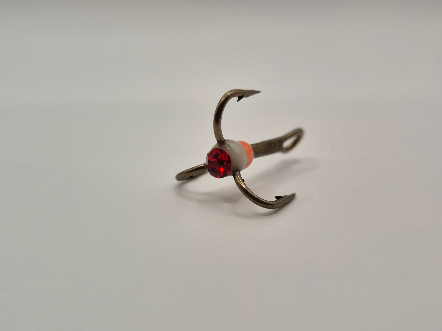 Limkrok Röd/vit med röd diamant