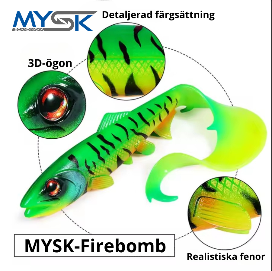 Illustration över uppbyggnaden av betet Firebomb från MYSK.