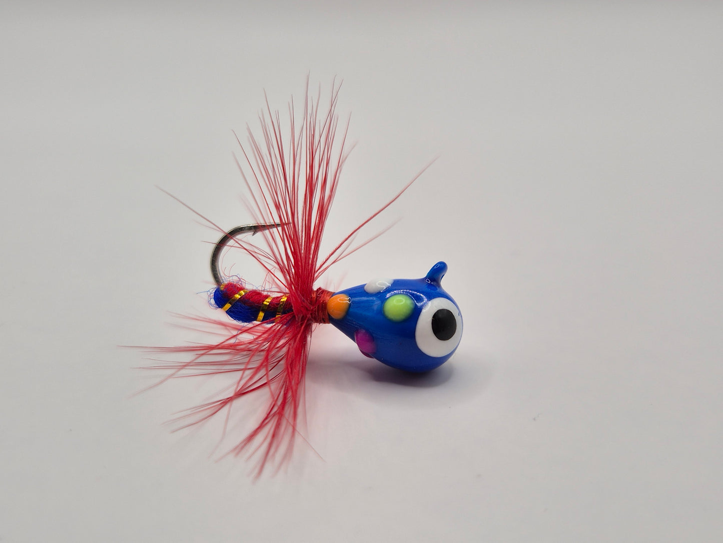 Mormyska blå epoxy med fluga 