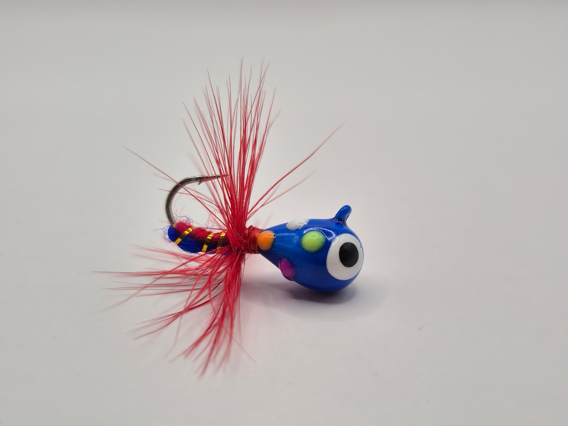 Mormyska blå epoxy med fluga 